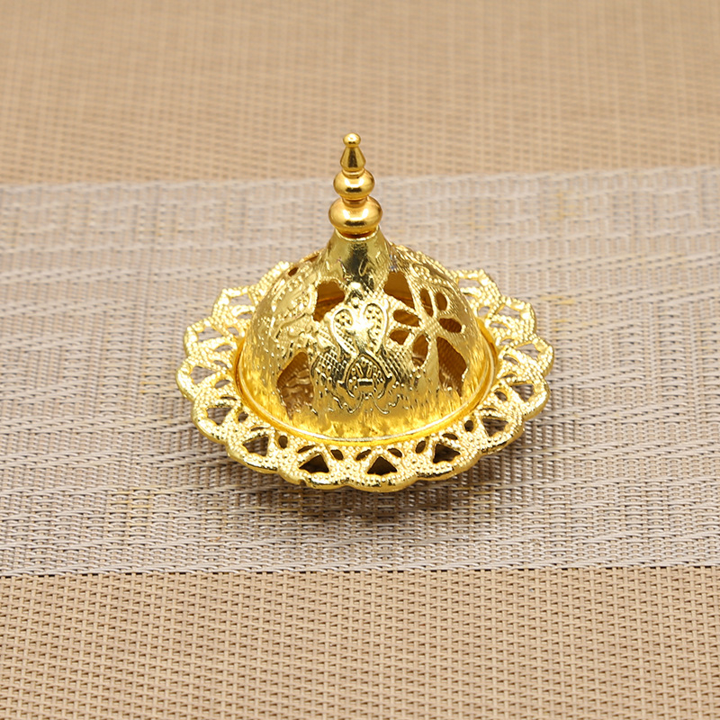 Portable golden tower incense burner 