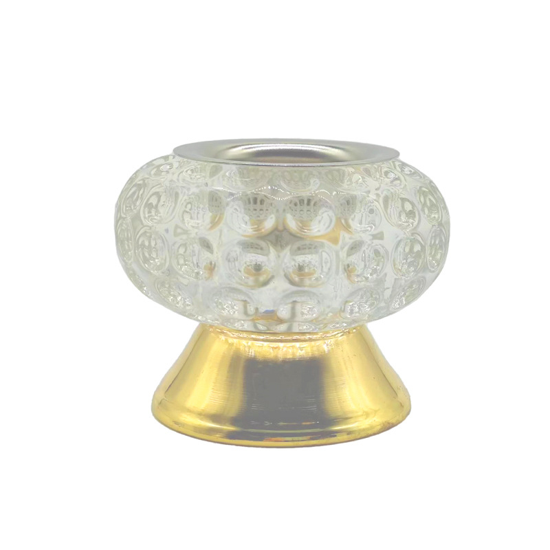 Crystal glass smoked incense burner 